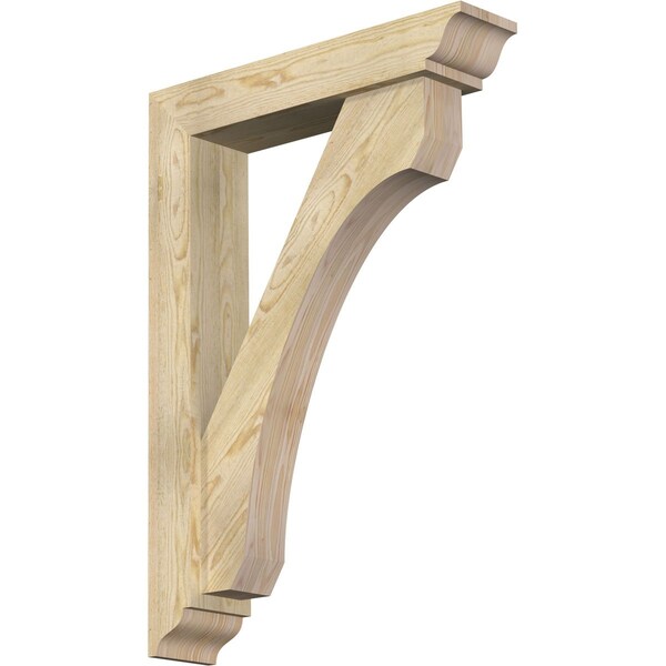Ekena Millwork Legacy Traditional Rough Sawn Bracket w/ Offset Brace, Douglas Fir, 6"W x 28"D x 40"H BKT0604X28X40LEC01RDF - main